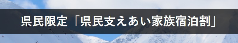 長野県民限定「県民支えあい家族宿泊割」2/19～3/31ご利用可能です！